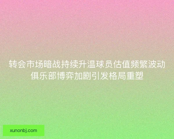 转会市场暗战持续升温球员估值频繁波动俱乐部博弈加剧引发格局重塑