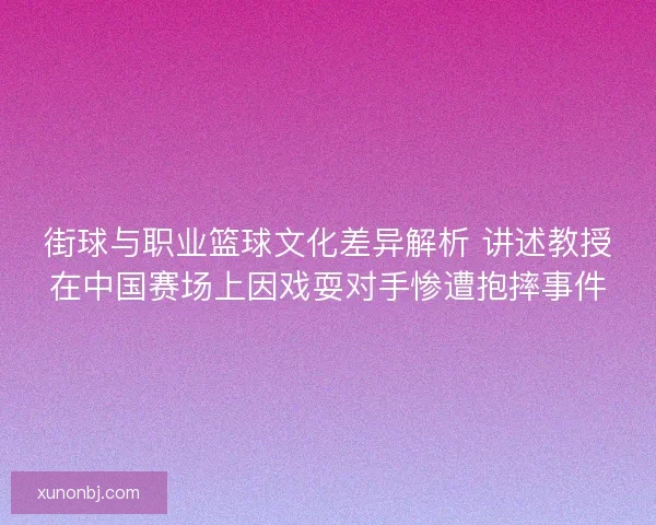 街球与职业篮球文化差异解析 讲述教授在中国赛场上因戏耍对手惨遭抱摔事件